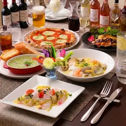 【飲み放題付5000円】カルパッチョや選べるお肉&パスタを堪能!Little Aプラン