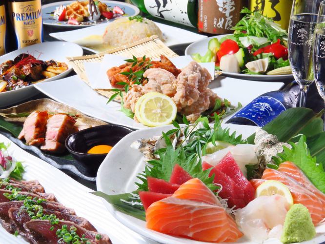 Plenty of snacks to go with your drinks ★ "Otokomae Course" 9 dishes including chicken karaage, stewed tripe, and overnight dried squid, 2 hours [all-you-can-drink] 4,000 yen