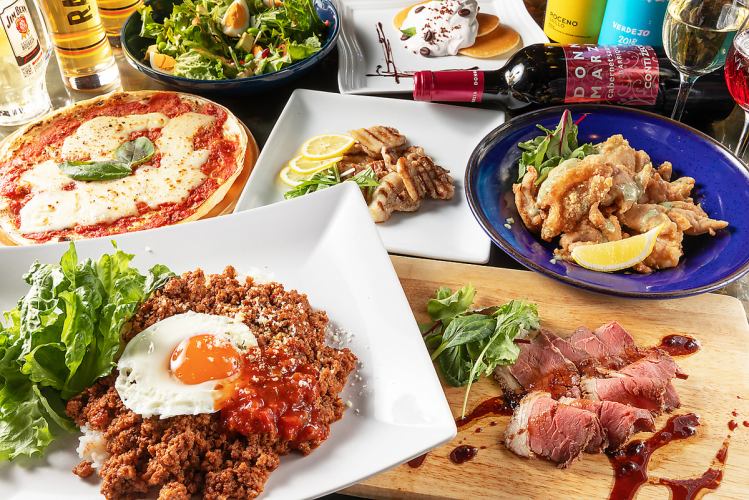 【5月・6月】『ハナミズキコース』ローストビーフ、ピザ等♪料理全8品2時間[飲放]付4000円