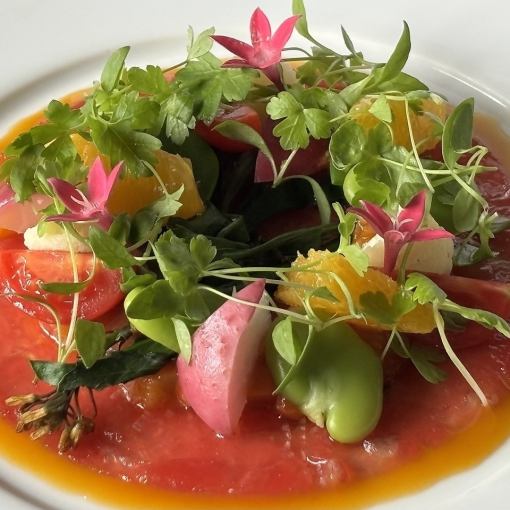 【横浜で記念日】ケーキ付　アニバーサリープラン　鎌倉野菜と黒毛和牛のステーキ+乾杯酒付