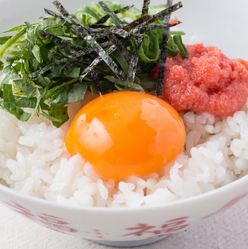Jakotororo 飯 / Mentaiko 雞蛋飯 / Ochazuke（鮭魚，李子，mentaiko，takowasa）