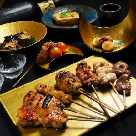 【串のコース】八本コース☆〆の新鮮卵かけご飯や串8本など贅沢な全8品6050円(税込)♪