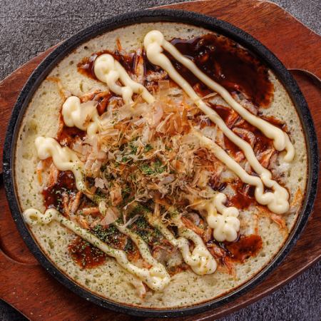 桜海老と長芋の鉄板焼き