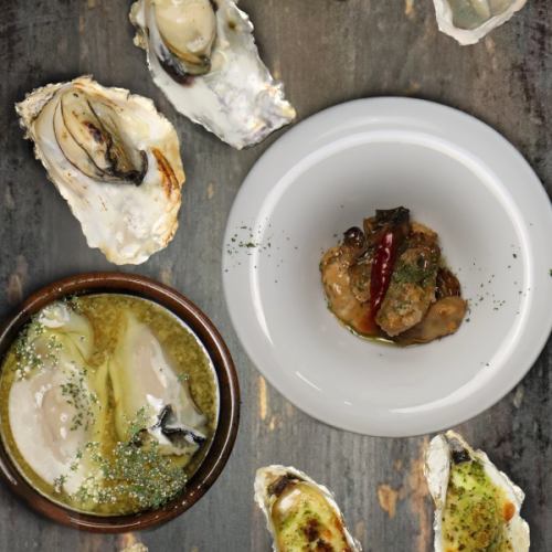 Pickled oysters in oil