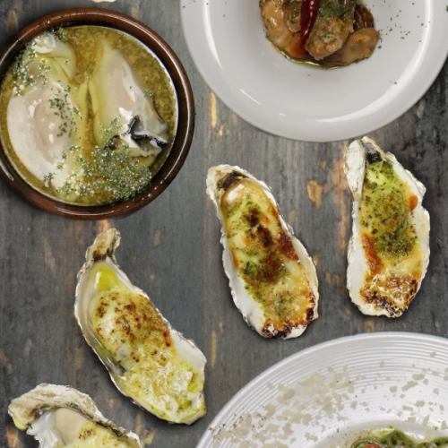 Sanriku oysters baked with herb breadcrumbs