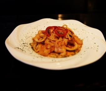 Shrimp tomato cream pasta