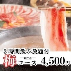 【贅沢なひと時】刺身や野菜巻き串など豪華全9品「梅-ume-コース」3h飲み放題付5500円⇒4500円