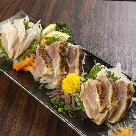 【90分飲み放題付】新得地鶏刺しコース＜全9品＞