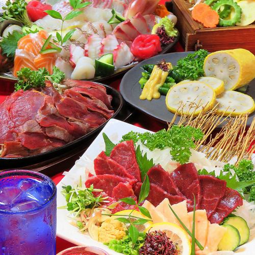 OK on the day!! [Local cuisine] Higo Mokkosu course 120 minutes with all-you-can-drink ⇒ 5,500 yen