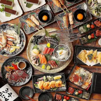 [All-you-can-eat (85 items) for 120 minutes] Premium course featuring sashimi including bluefin tuna, sushi, and wagyu beef sukiyaki: ¥4480 ⇒ ¥3500
