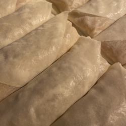 Two Kinoko cream spring rolls