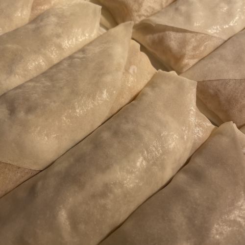 Two Kinoko cream spring rolls