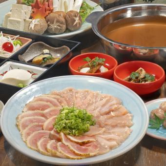 [Banquet plan] Kagura chicken shabu-shabu course + 2 hours of all-you-can-drink including draft beer 8,000 yen (tax included)