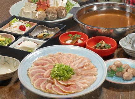 [Banquet plan] Kagura chicken shabu-shabu course + 2 hours of all-you-can-drink including draft beer 8,000 yen (tax included)