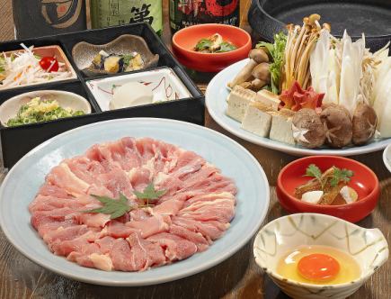 神樂雞肉壽喜燒套餐【僅菜色】6,500日圓（含稅）