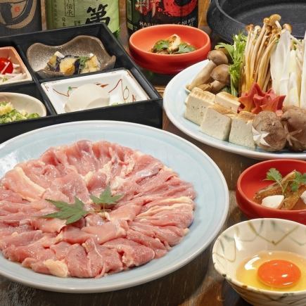 「神楽とり」のすき焼き、〆うどん含む8品+生ビール含む2h飲み放題『すき焼きコース』8000円税込