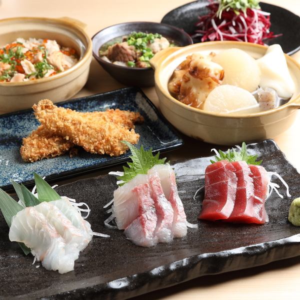 【自慢の逸品が勢揃い◎】各種宴会にぴったりな飲み放題付きコース 5000円(税込)