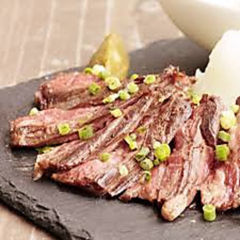 Beef skirt steak Japanese style with grated ponzu sauce
