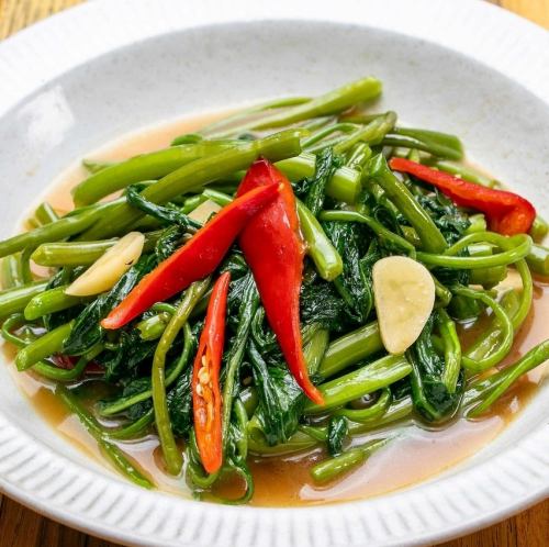Stir-fried water spinach ~Pak Boon Fai Daeng~