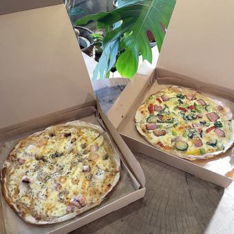 [Takeout] "Bacon and seasonal vegetable pizza"