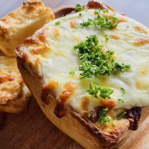 ホウレンソウとベーコンのパングラタン