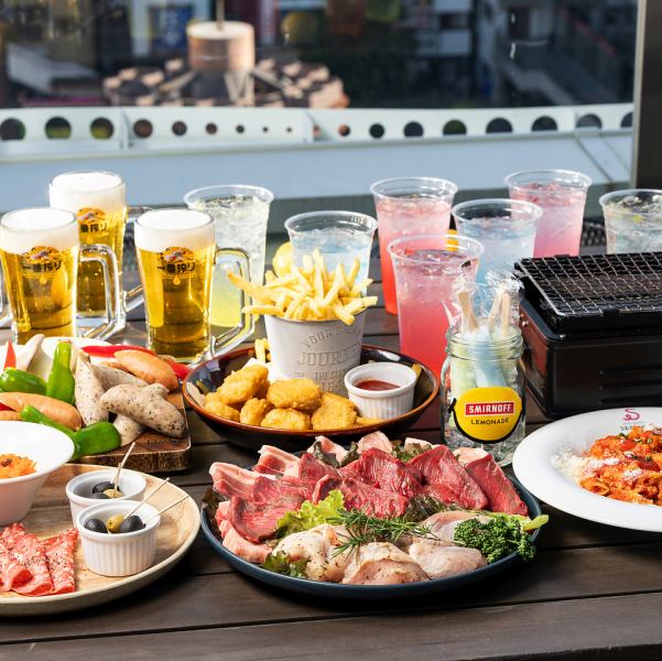 開放感溢れる外でのお食事◎ワイワイと楽しんでいただけます♪