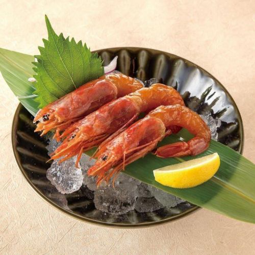 Red shrimp marinated in soy sauce