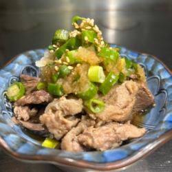 Beef tendon green onion ponzu sauce