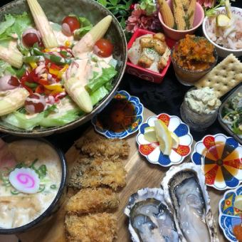 【篠島　朋輩牡蠣コース　6,000円(税込)】