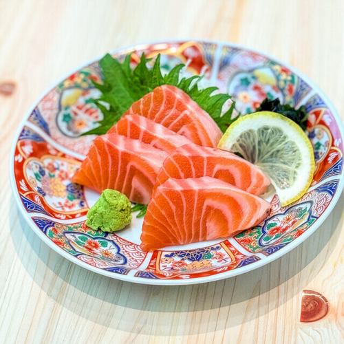 Fatty salmon sashimi