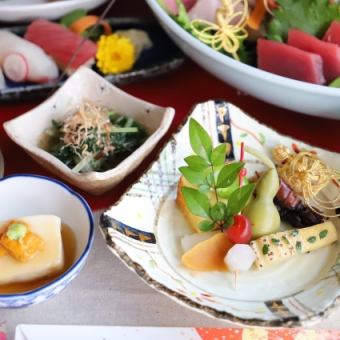 Lunch: [Keiji Course] 9 dishes for celebrations, 60th birthday celebrations, etc. + 110 minutes of all-you-can-drink for 6,000 yen (tax included)