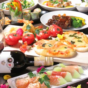 [New Year's and Year-End Party Limited] 3-hour all-you-can-drink with a toast beer, yakisoba, double-cooked pork, and 8 dishes with dessert ♪ 4,500 yen