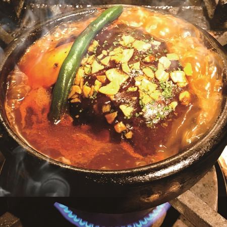 Stone-grilled hamburger stew