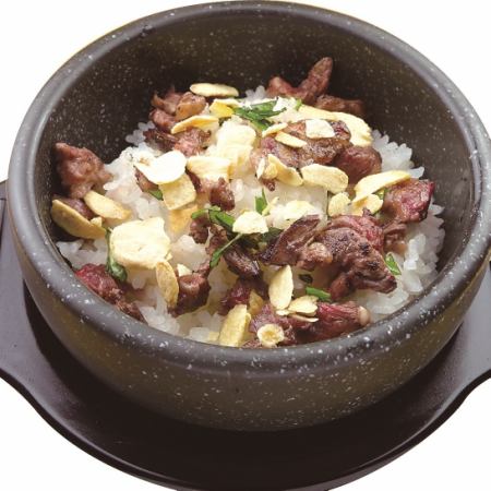 Stone grilled garlic rice