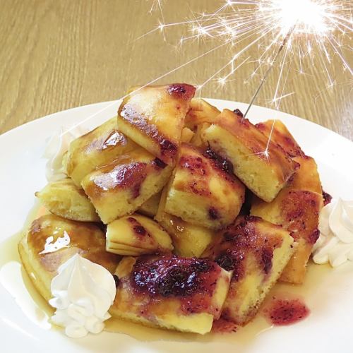 神田流ブツ切りホットケーキ