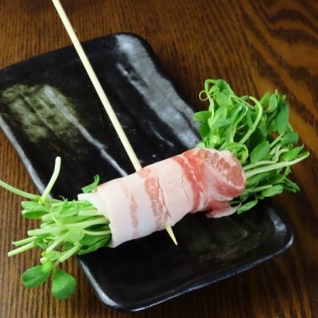 豚豆苗巻き(約90秒)