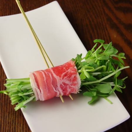 牛バラ豆苗巻串