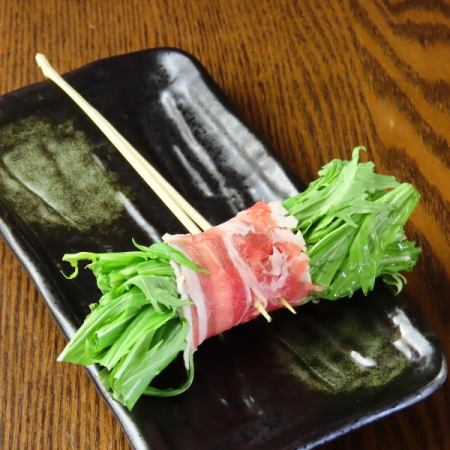 牛バラ京水菜巻串