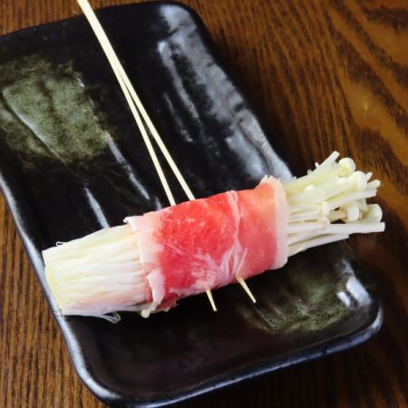 牛バラえのき巻串