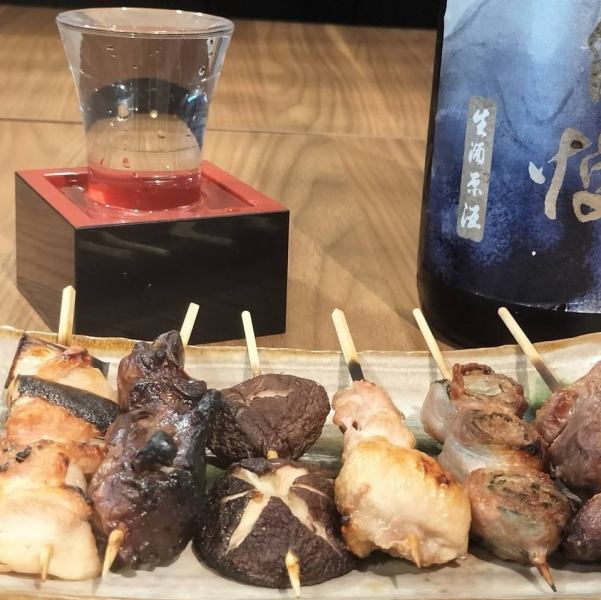 大山鶏を使用した絶品の炭火焼き鳥