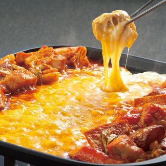 [Girls love it★Instagrammable♪] Cheese Dakgalbi course (10 items in total, 3,200 yen)