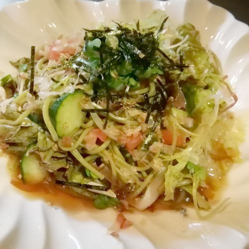 茶そばサラダ