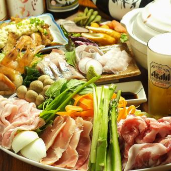 【ほっこり宴会】選べる自家製お鍋や刺身・燻製の盛り合わせ付き☆全6品120分飲み放題3500円！