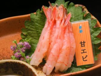 Sweet shrimp/grilled marinated mackerel