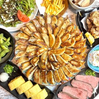 [All-you-can-eat gyoza course] *All-you-can-eat 4 types of popular gyoza, 10 dishes with all-you-can-drink for 4,000 yen (tax included)