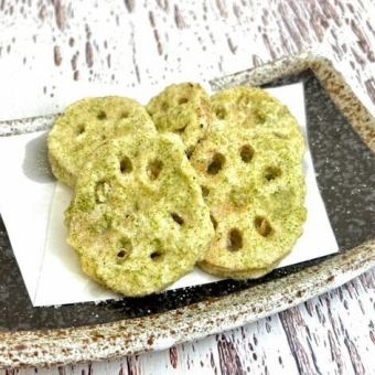 レンコンの磯部揚げ