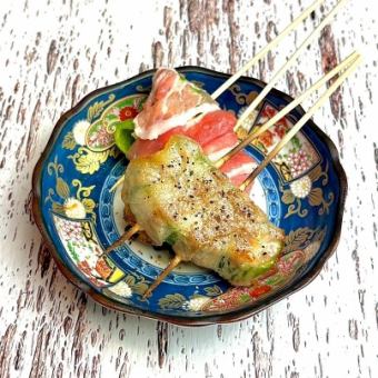 ピーマンチーズ豚巻き/ズッキーニ豚巻き