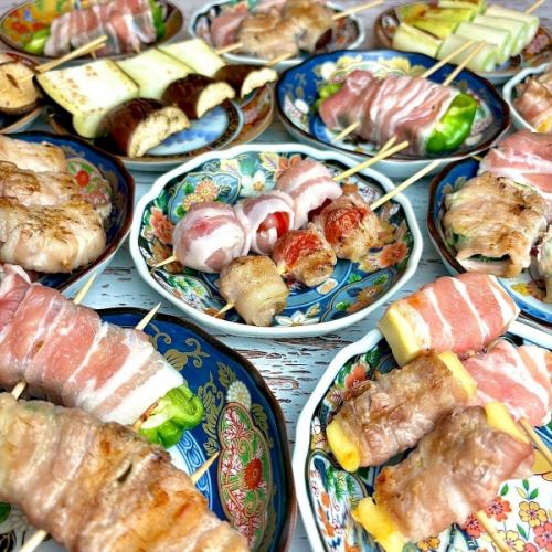 備長炭[炭火烤豬肉串]