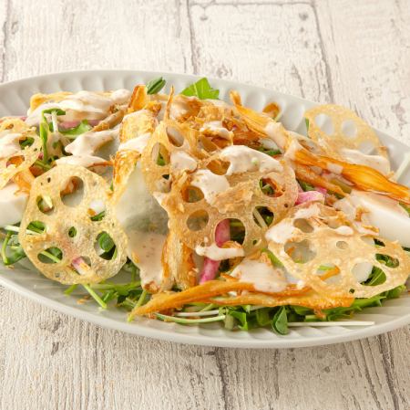 根菜たっぷり和風サラダ 濃厚ごま豆乳ドレッシング