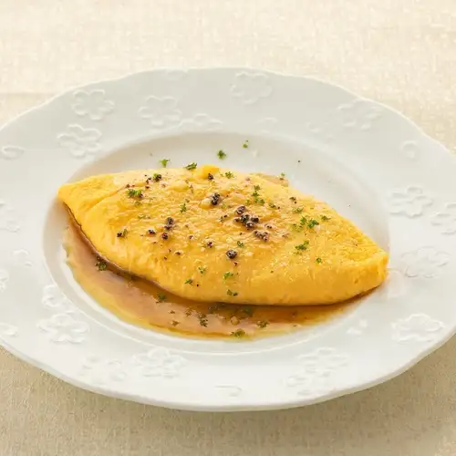 とろけるチーズオムレツ　トリュフバター醤油